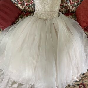 Oleg Cassini Ivory Lace Wedding Dress